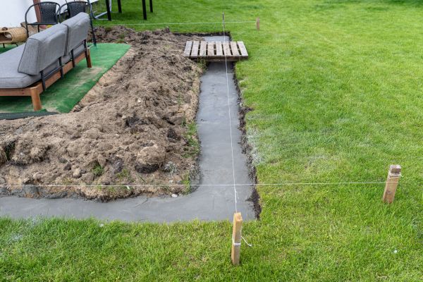 Cement Footer Installation in Mckinney